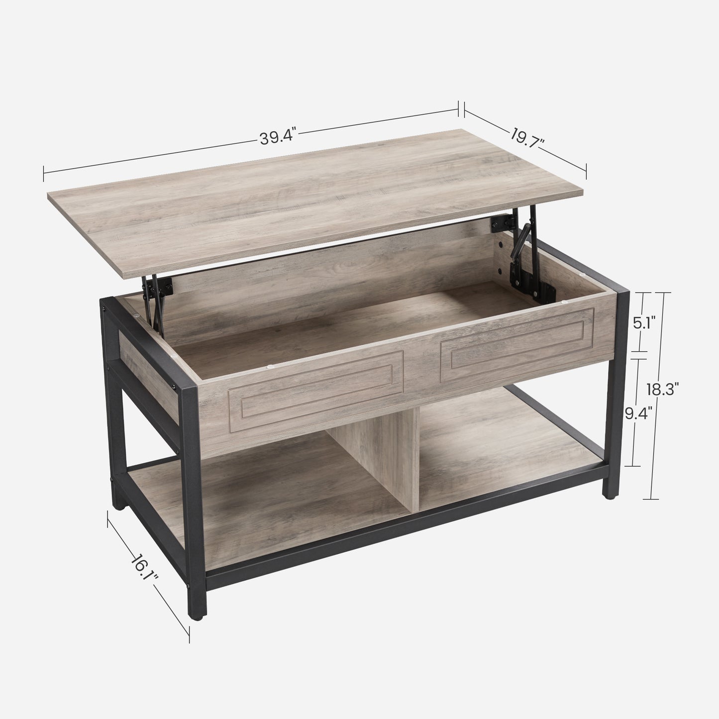 Living Room Furniture Extendable Lift up Center Table Multifunctional Lift Top Coffee Table With Storage