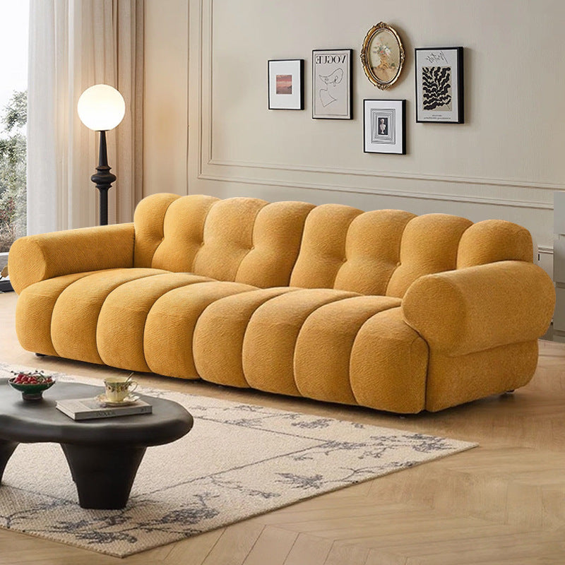 French Cream Puff Sofa with Removable and Washable Fabric Small Apartment Chenille Sofa