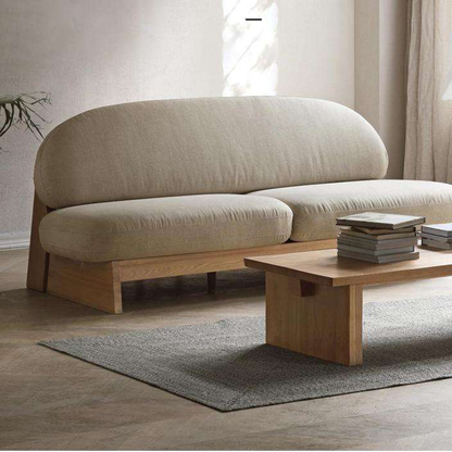 Fabric Sofa Set Two Seat Modern Solid Wood Legs Two-Seater Sectional Sofa Set