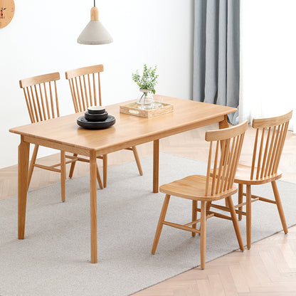 Minimalist Style OAK Wood Dining Room Furniture Set Solid Wood Dining Table