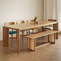 Dining Table Modern Design Simple Log Square Large Board Table Ash Wood Home Long Workbench