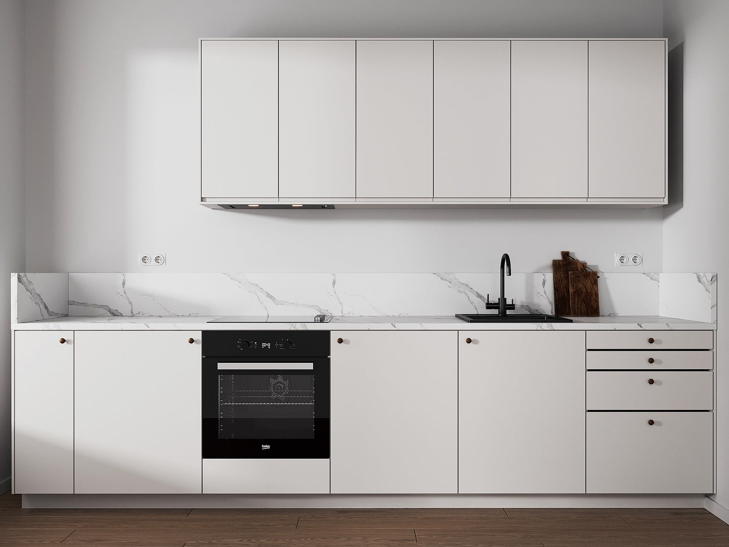 Modern Factory Price Kitchen Cabinet Sets Wood Smart Island