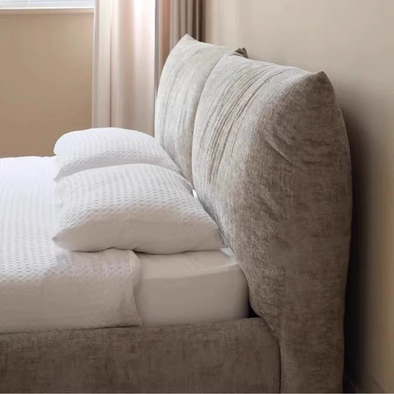 Comfortable Furniture Wooden Queen Bed Frame Fabric Upholstered king Size Bed