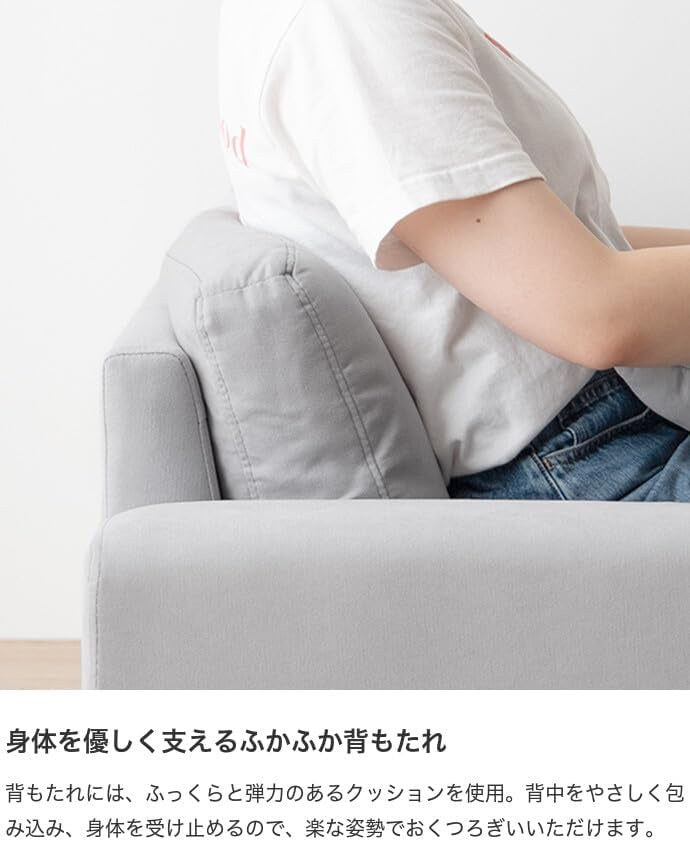 Furniture 350 Sectional Sofa Set  Fabric Sponge Filled Stainless Steel Legs Two-seat Sofa