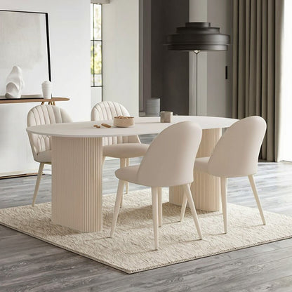 Modern Home Furniture Elegant Combination Sintered Stone Panel Small Dining Table