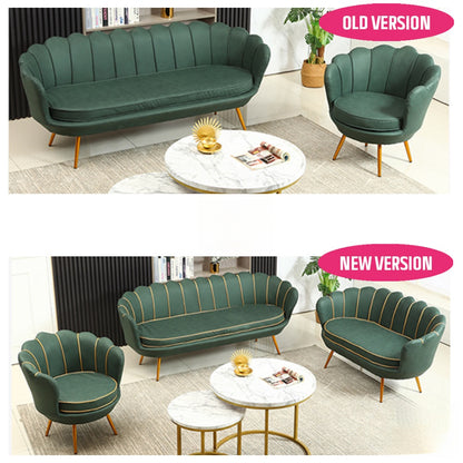 Smooth Soft Fabric Sofa Living Room 1/2/3 Seater Sofa +Pillow