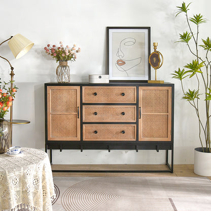 Storage Console Table with Drawers for Dining and Entry Living Room Furniture