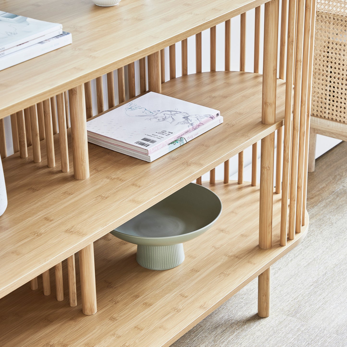 Console Table Storage Cabinet for Dining Room  Wooden Buffet Sideboard Cabinet