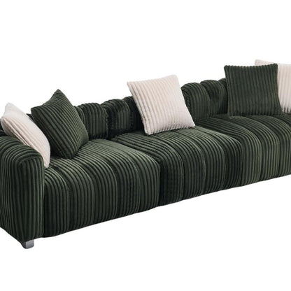 Durable Fabric Sofa with 5 Pillows 3-Seater Sectional Sofa