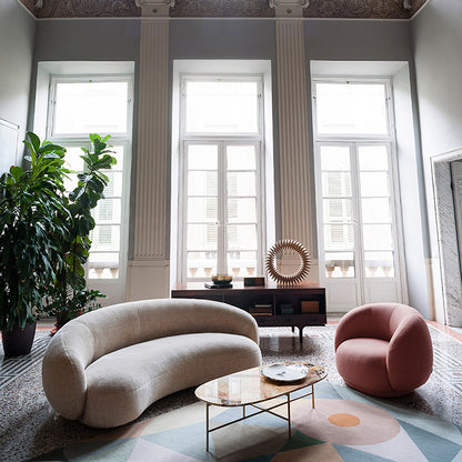 Special Shape Grey Fabric Sofas Set  Internet Celebrity Designer Small Sofa