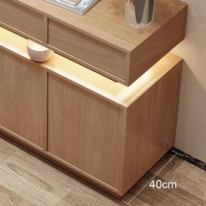 Simple Wood Sideboard for Living Room and Dining Storage in Kitchen or Entrance Hall