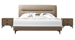 Comfortable Storage-Friendly Soft Upholstered Bedroom Furniture Queen Size Bed