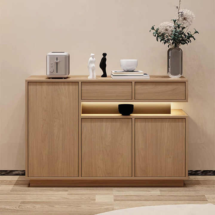Simple Wood Sideboard for Living Room and Dining Storage in Kitchen or Entrance Hall