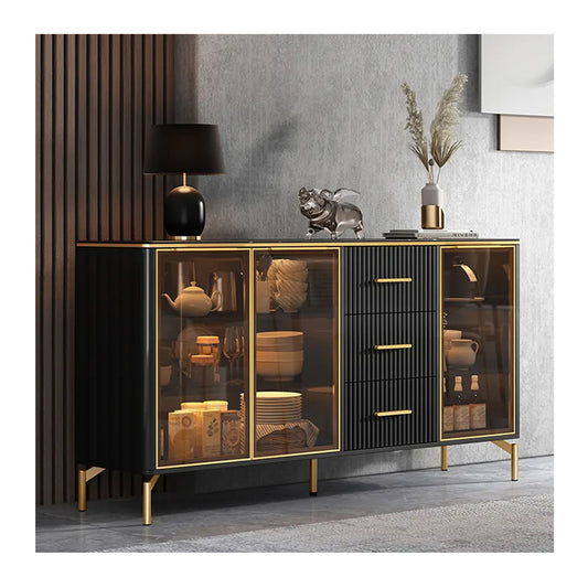 Sideboard Storage Wine Cabinet Kitchen Solid Wood Storage Cabinet