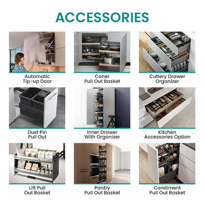 Customized Wood Plywood MDF Kitchen Cabinets Set Kitchen Island Table