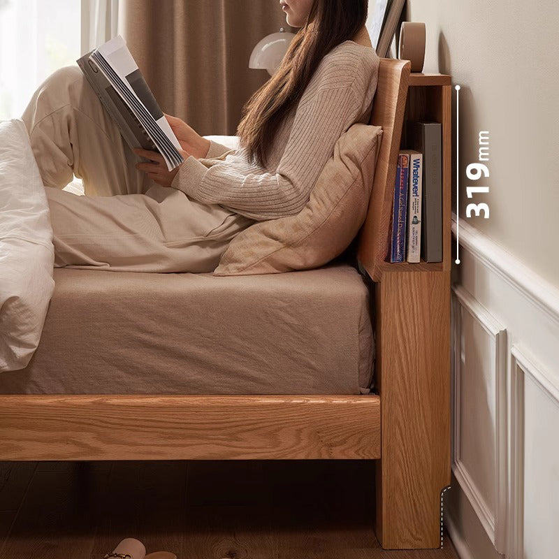 Modern Design King-size Queen-size Wood Bed Solid Oak King-size Queen-size Wood Bed