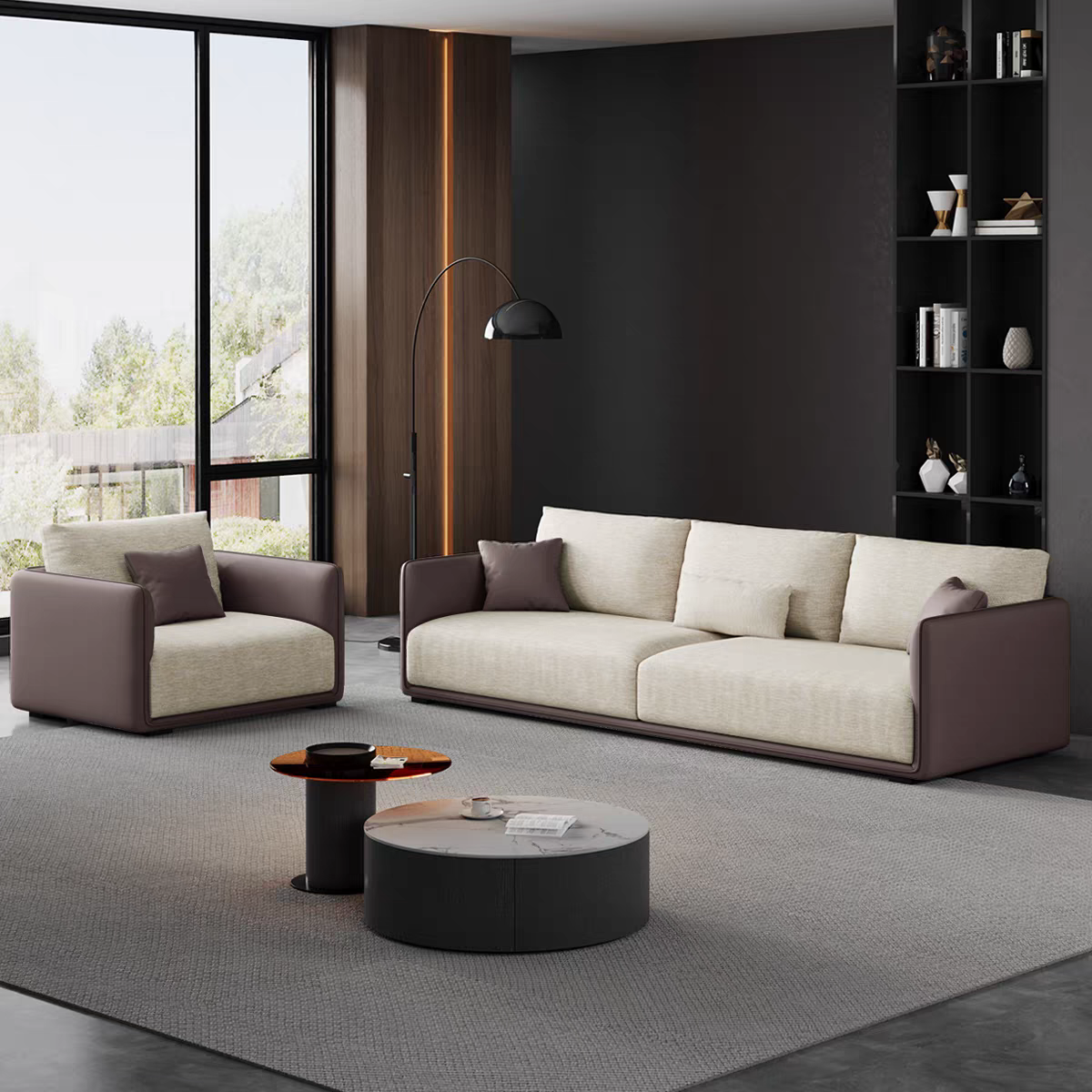 Fabric Modular Sectional Three Four Person Sofa Set