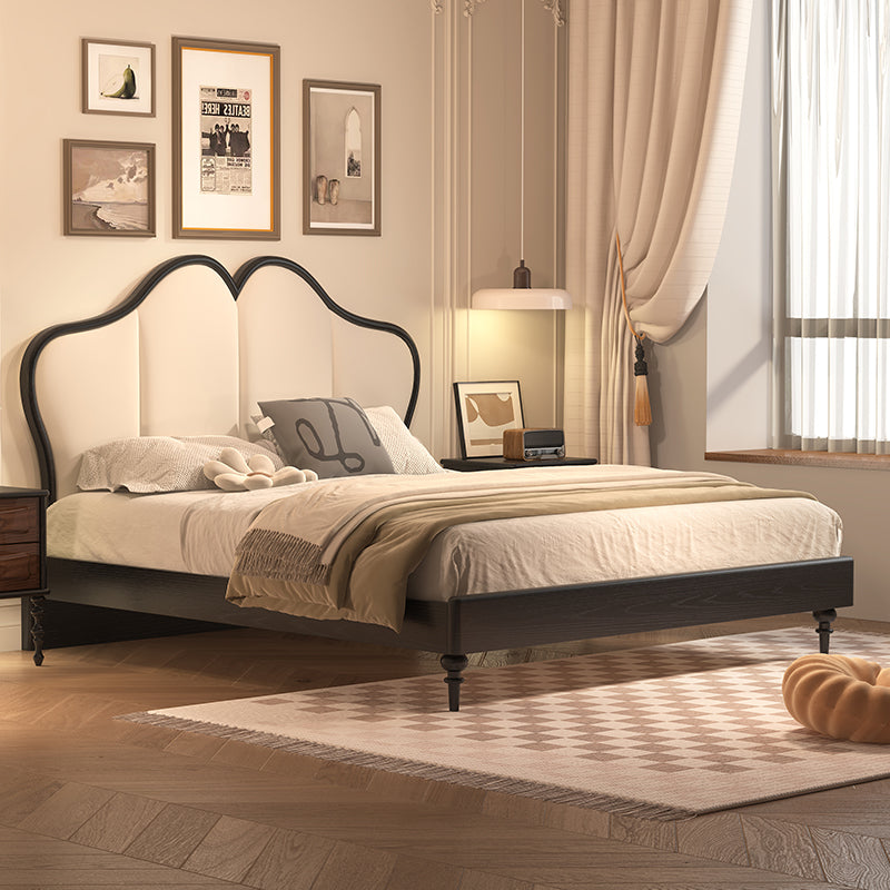 Wood Frame King Size Bed Set Leather Double Queen Wooden Bedroom Furniture