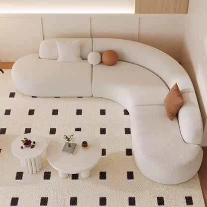 Curved Sectional Sofa Modern Leisure Living Room High-end Internet Celebrity Set