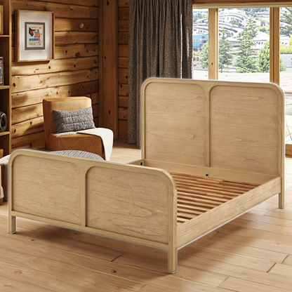 Modern Design King-size Queen-size Wood Bed Solid for Bedroom