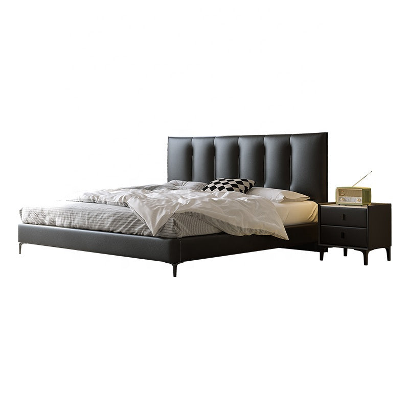 Bed Room Furnitures Queen Size Modern King Synthetic Leather Bed