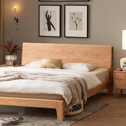 Modern Design King-size Queen-size Wood Bed Solid Oak King-size Queen-size Wood Bed