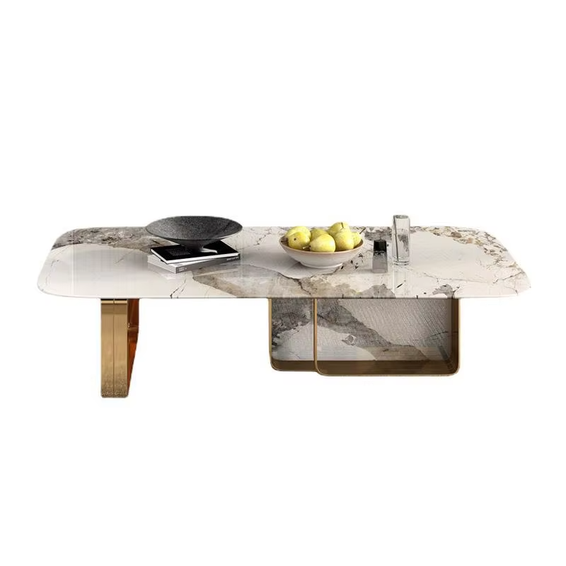 Skeleton Light Luxury Living Room Furniture Slate  Combination Set Tea Coffee Table