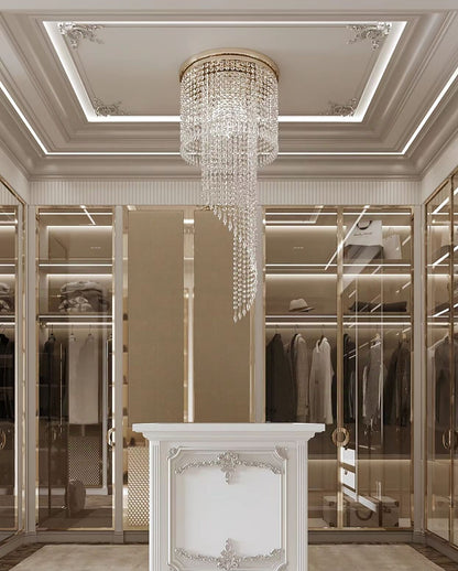 Customized Modern Eco-Friendly Wardrobe Design for Dressing Room Walk-in Closet Island Counter