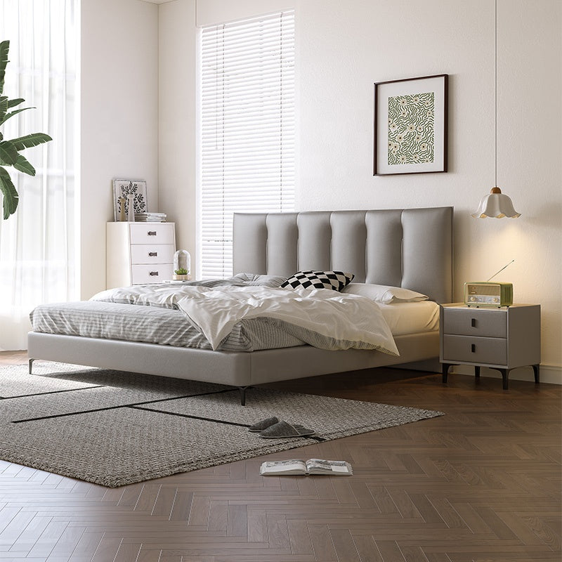 Bed Room Furnitures Queen Size Modern King Synthetic Leather Bed