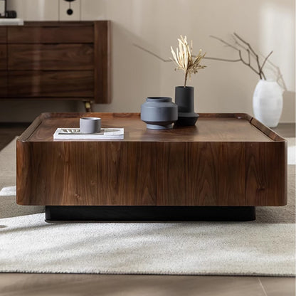 Modern Walnut Dark Wood Frame Metal Living Room Tea Table Coffee Table