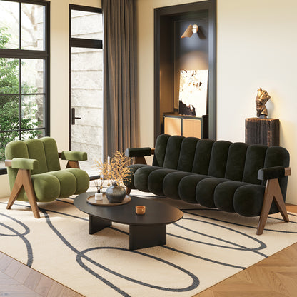 Home Furniture Double Fabric Sofa Set Convertible Bed