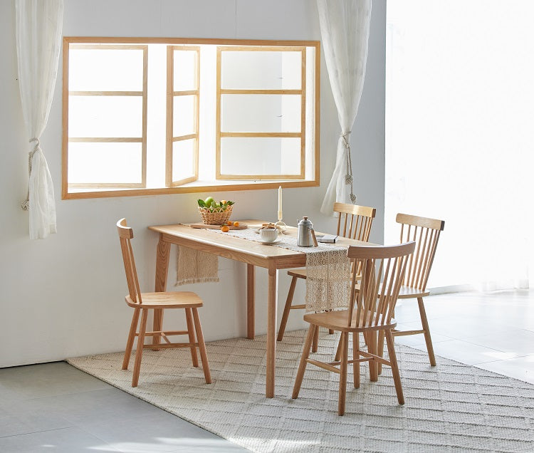 Minimalist Style OAK Wood Dining Room Furniture Set Solid Wood Dining Table