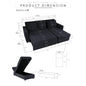 L-Shape 3 Seater Fleece Velvet Fabric Sofa / Sofa Bed