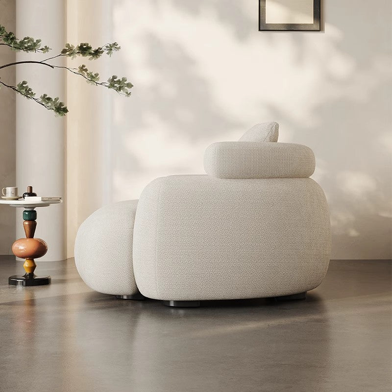 Design Single Person Sofa Italian Minimalist Modern Fabric Sofa Chair Balcony Hotel Apartment Villa Living Room Sofa