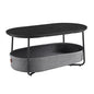 Oval Center Table With Fabric Basket Living Room Coffee Table With Storage