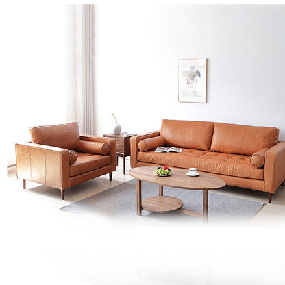 Solid Wood Leg Support Light Tan 2 Seater Living Room Furniture Sets Sofa Fabric Couch