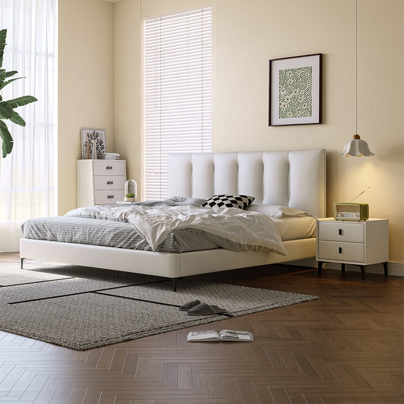 Bed Room Furnitures Queen Size Modern King Synthetic Leather Bed