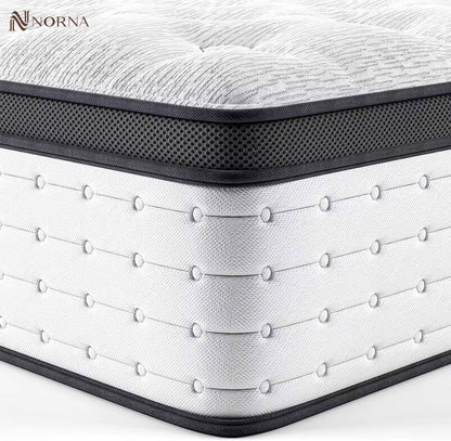 Full Size Mattress 12 Inches King Latex Meomory Foam Pocket Spring Bed Mattress