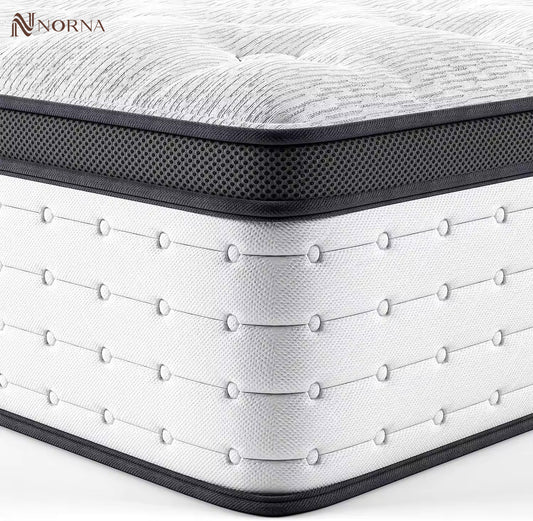 Full Size Mattress 12 Inches King Latex Meomory Foam Pocket Spring Bed Mattress