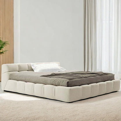 Cloud Bed European Full Queen King Size White Tufted Upholstered Wooden Bed Soft Style Bedroom