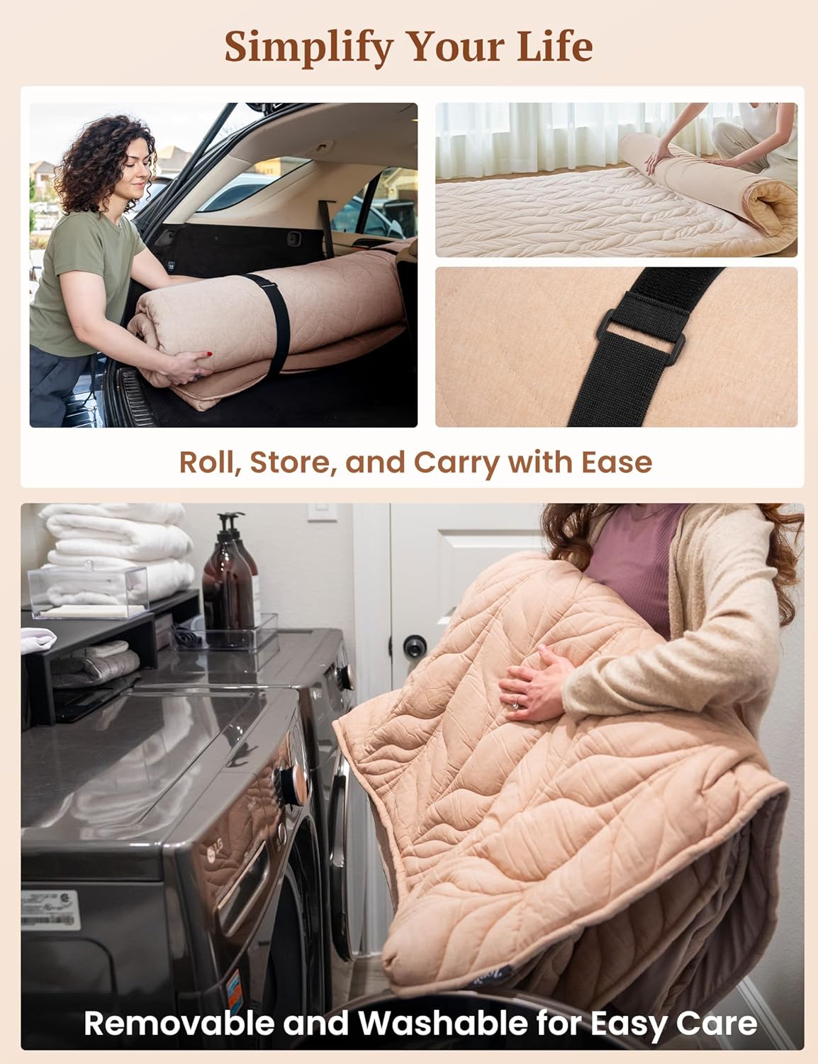 Floor Mattress Futon Mattress Queen Size Thicken Roll Camping Mattress