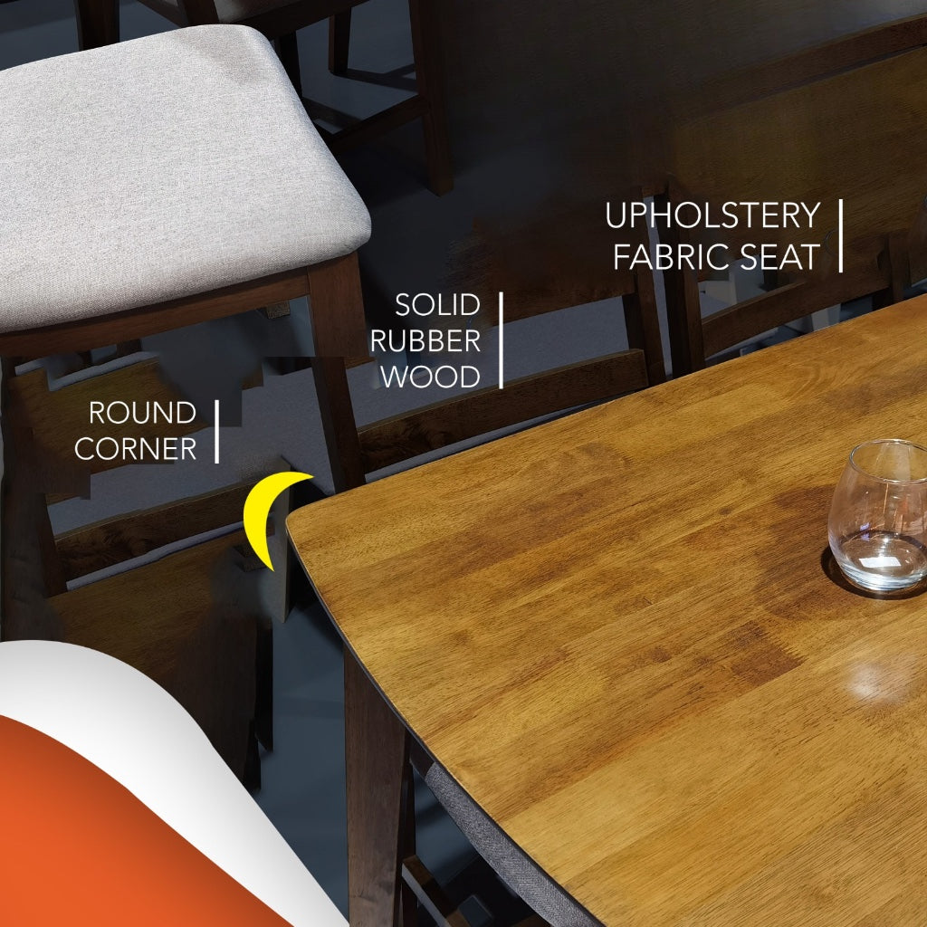 SOLID WOOD 1+4 DINING TABLE SET Dining Table & Chair