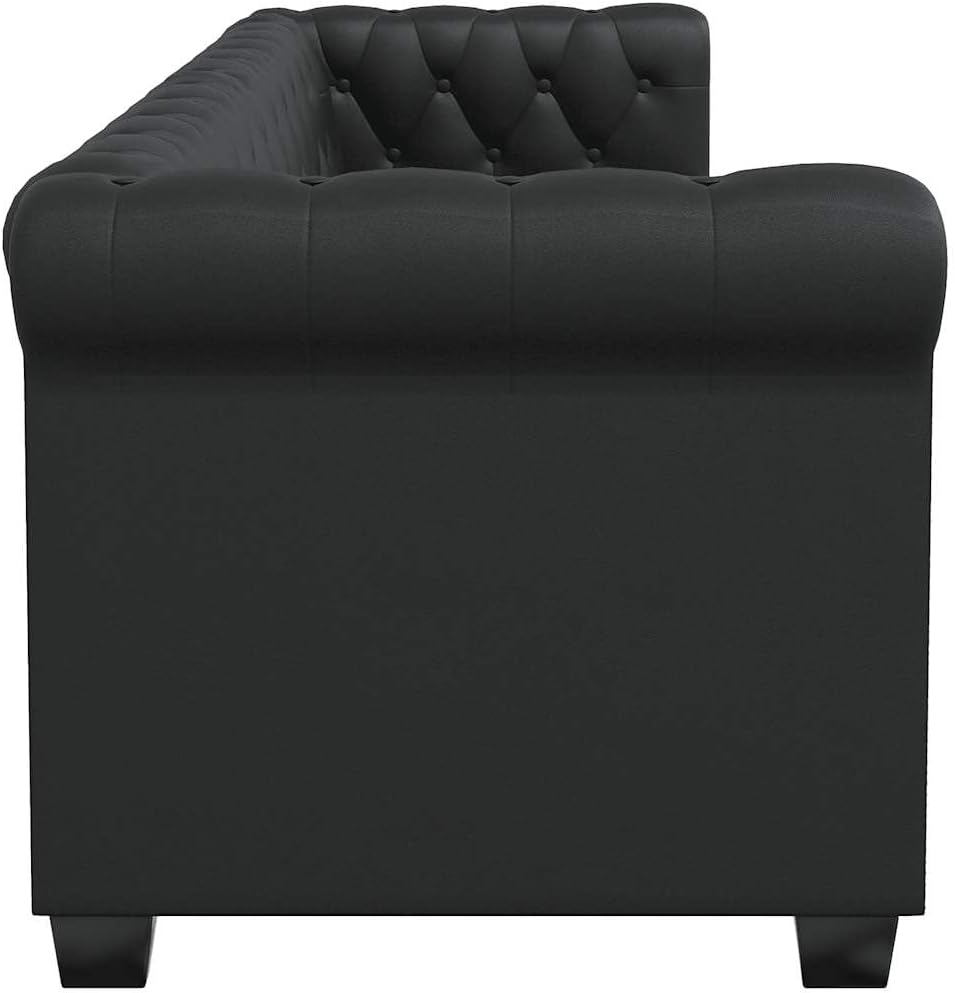 VidaXL 2-& 3-Seater Chesterfield Sofa / Couch, Faux Leather Office Furniture Set