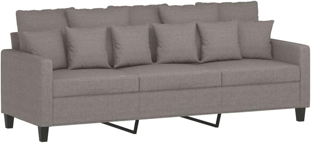 Brokky 3201639 3-Piece Sofa Set with Cushion Sofa Living Room Sofa Set Sofas for Living Room Taupe Fabric
