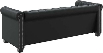 VidaXL 2-& 3-Seater Chesterfield Sofa / Couch, Faux Leather Office Furniture Set