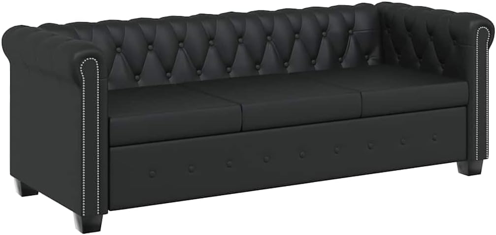 VidaXL 2-& 3-Seater Chesterfield Sofa / Couch, Faux Leather Office Furniture Set
