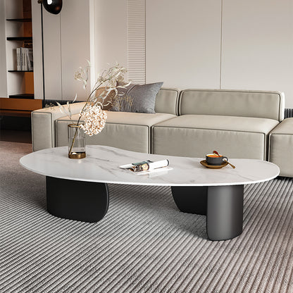 Rock Board Tea Table Black Cashew Nut Coffee Tables