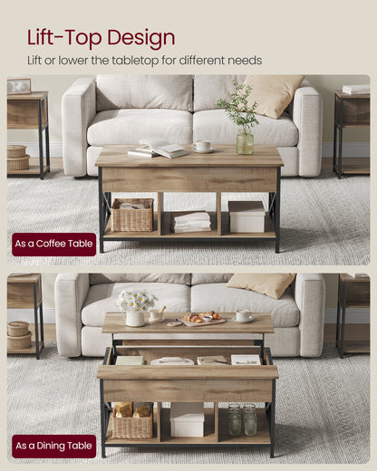 Lift Top Coffee Table  Living Room Home Furniture with Hidden Compartment Storage Shelf Coffee Table