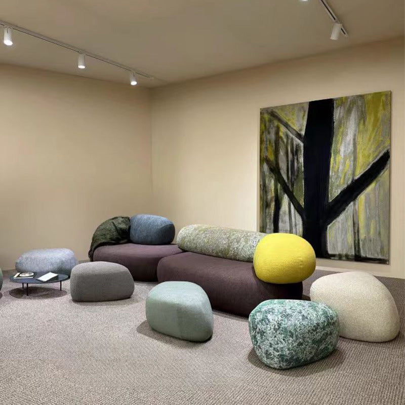 Accent Bed Elegant Light Living Room Set  Fabric Sectional Sofa