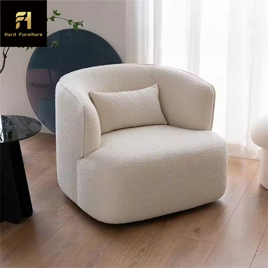 Modern Nordic Single Person Leisure Lazy Sofa Fabric Armrest Accent Chair